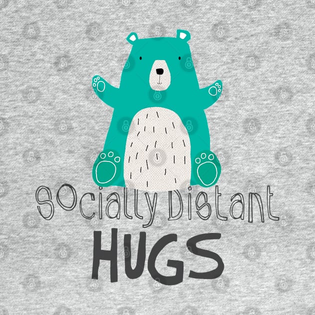 Socially Distant Bear Hug by coryreid_illustration